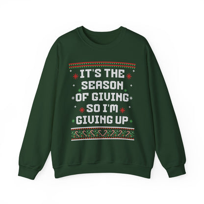 IT'S THE SEASON OF GIVING SO I'M GIVING UP UGLY SWEATER