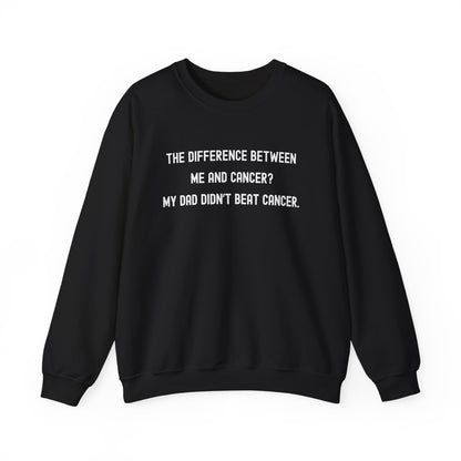 THE DIFFERENCE BETWEEN ME AND CANCER? MY DAD DIDN'T BEAT CANCER.