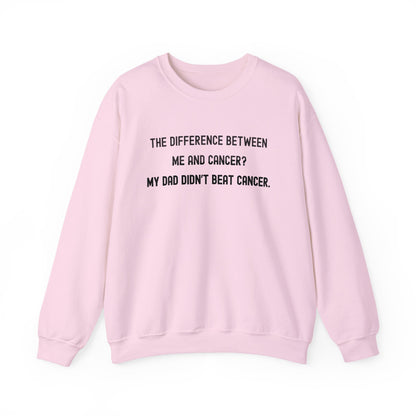 THE DIFFERENCE BETWEEN ME AND CANCER? MY DAD DIDN'T BEAT CANCER.