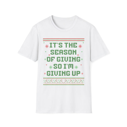 IT'S THE SEASON OF GIVING SO I'M GIVING UP