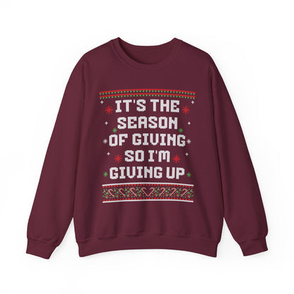 IT'S THE SEASON OF GIVING SO I'M GIVING UP UGLY SWEATER