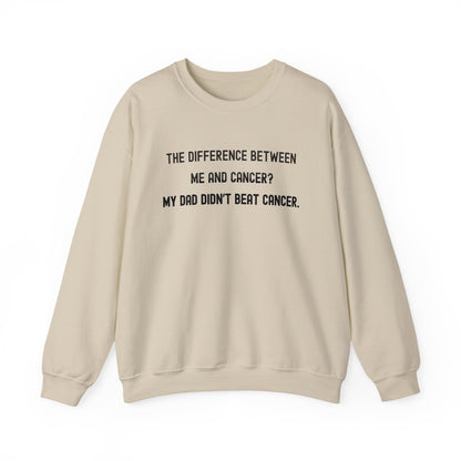 THE DIFFERENCE BETWEEN ME AND CANCER? MY DAD DIDN'T BEAT CANCER.